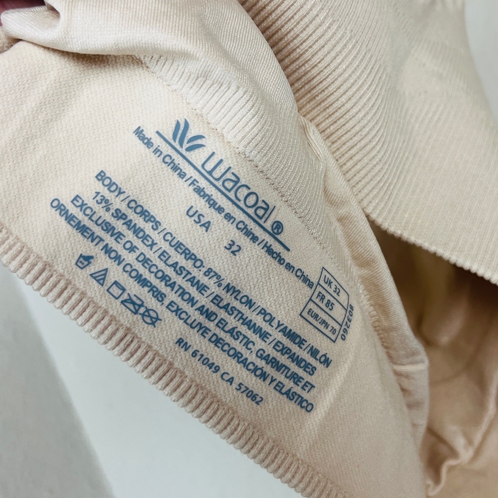 WACOAL Beige 32 Band Cool Definition Seamless Shape Bralette Bra XS NWT Comfort - Picture 6 of 7